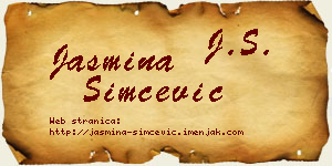 Jasmina Simčević vizit kartica